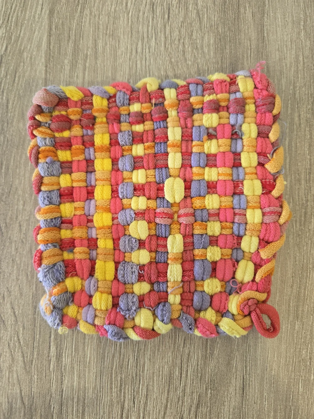 Vintage Handmade Woven Potholders Lot of 5 Cottagecore Kitchen Trivet Hotpad